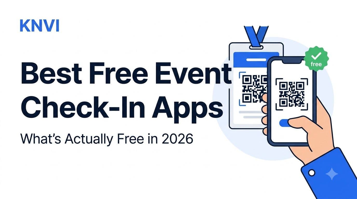 Best free event check-in apps for 2026 — QR code scanning and attendee check-in on a mobile device